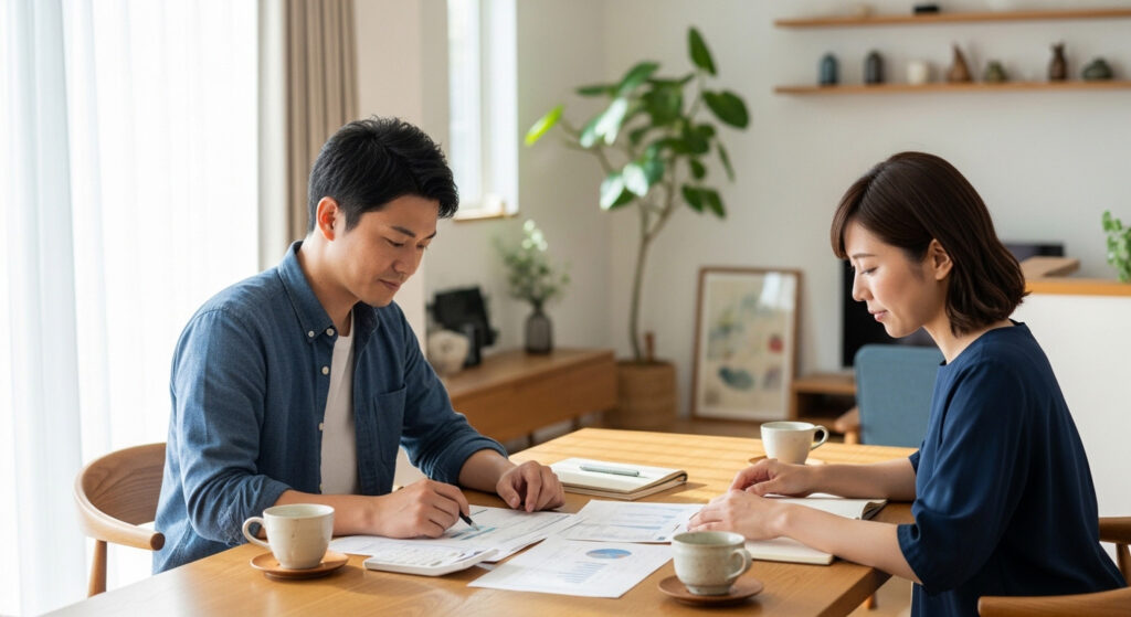 支払い方を考えている夫婦