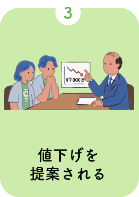 3.値下げを提案される