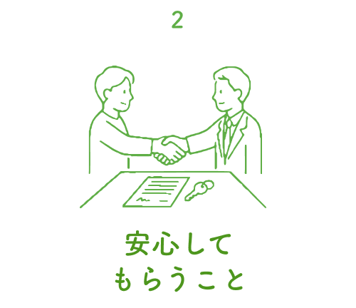 2.安心してもらうこと