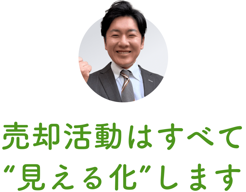 売却活動はすべて“見える化”します